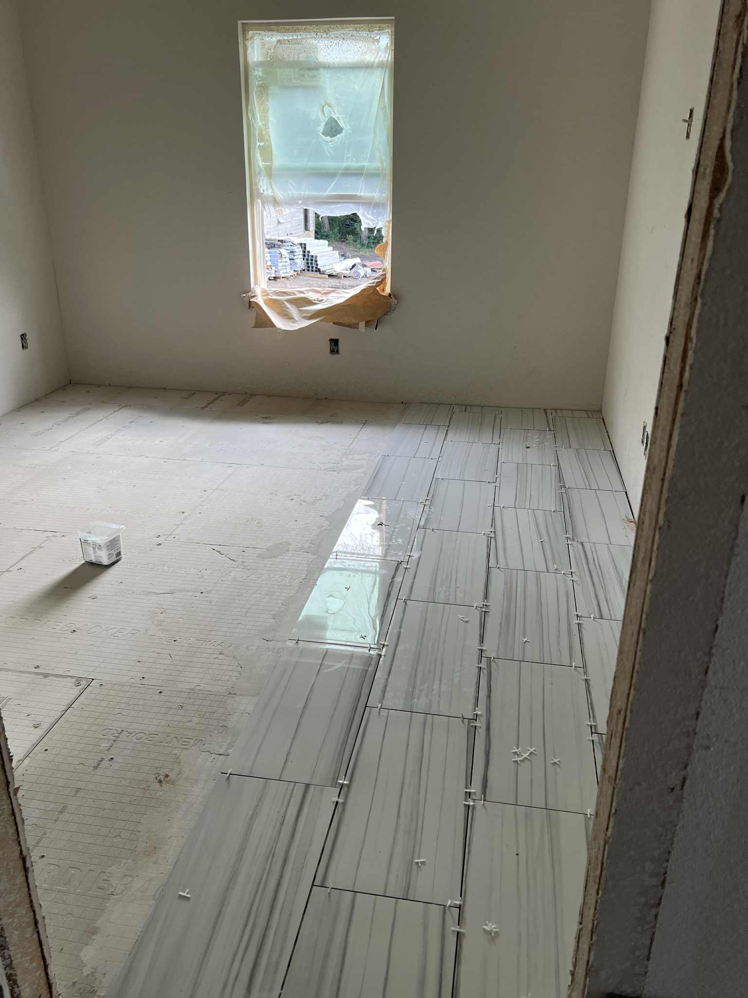 Shower tile floor detail project 8